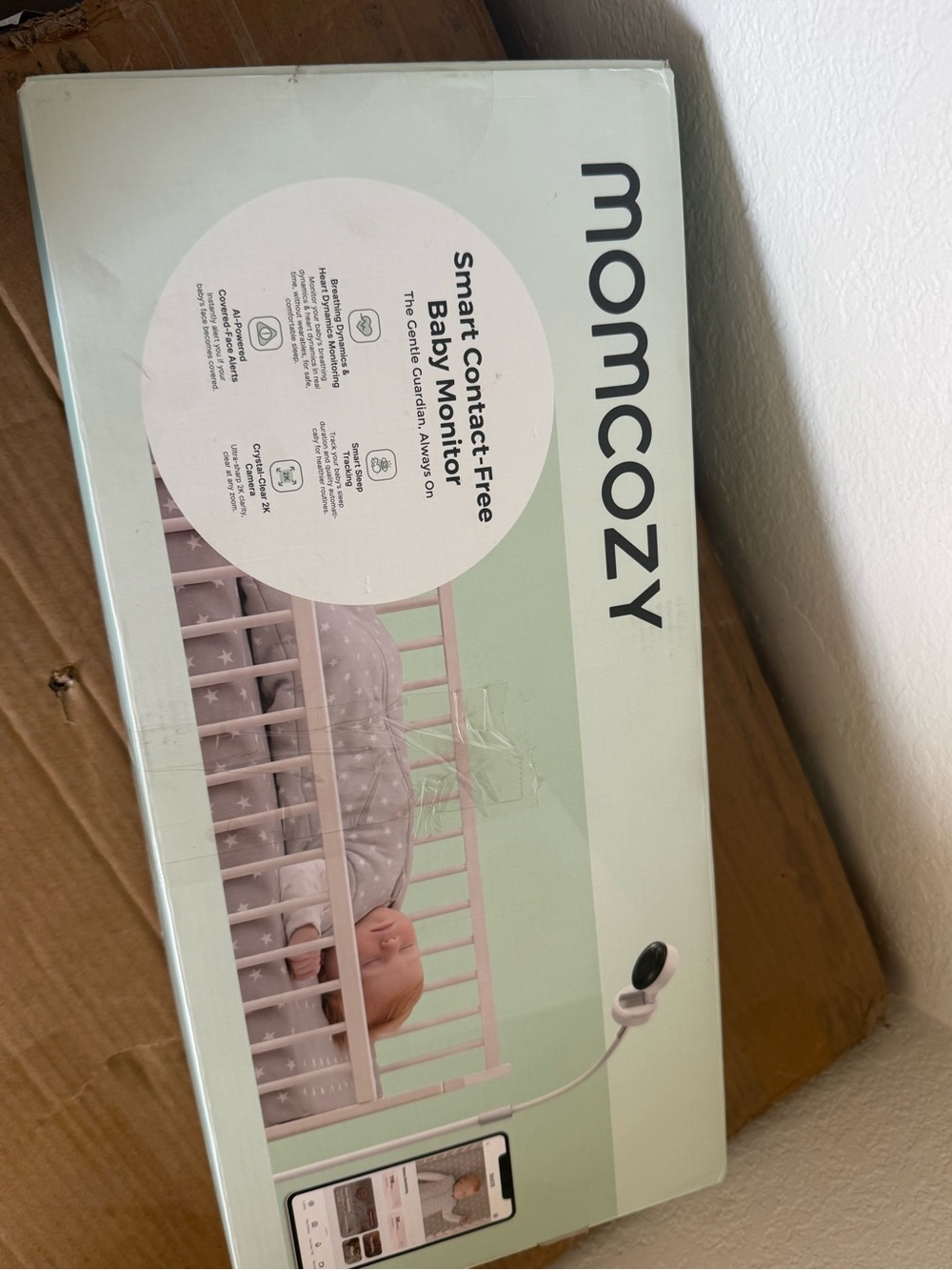 Momcozy Smart Contact-Free Baby Monitor - Mint Green